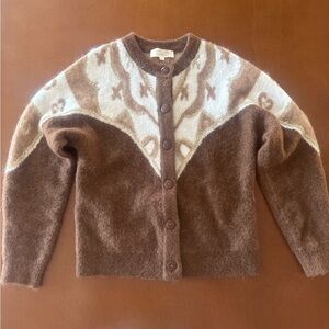 Sezane Margaux Cardigan Brown / Camel - Size XS
